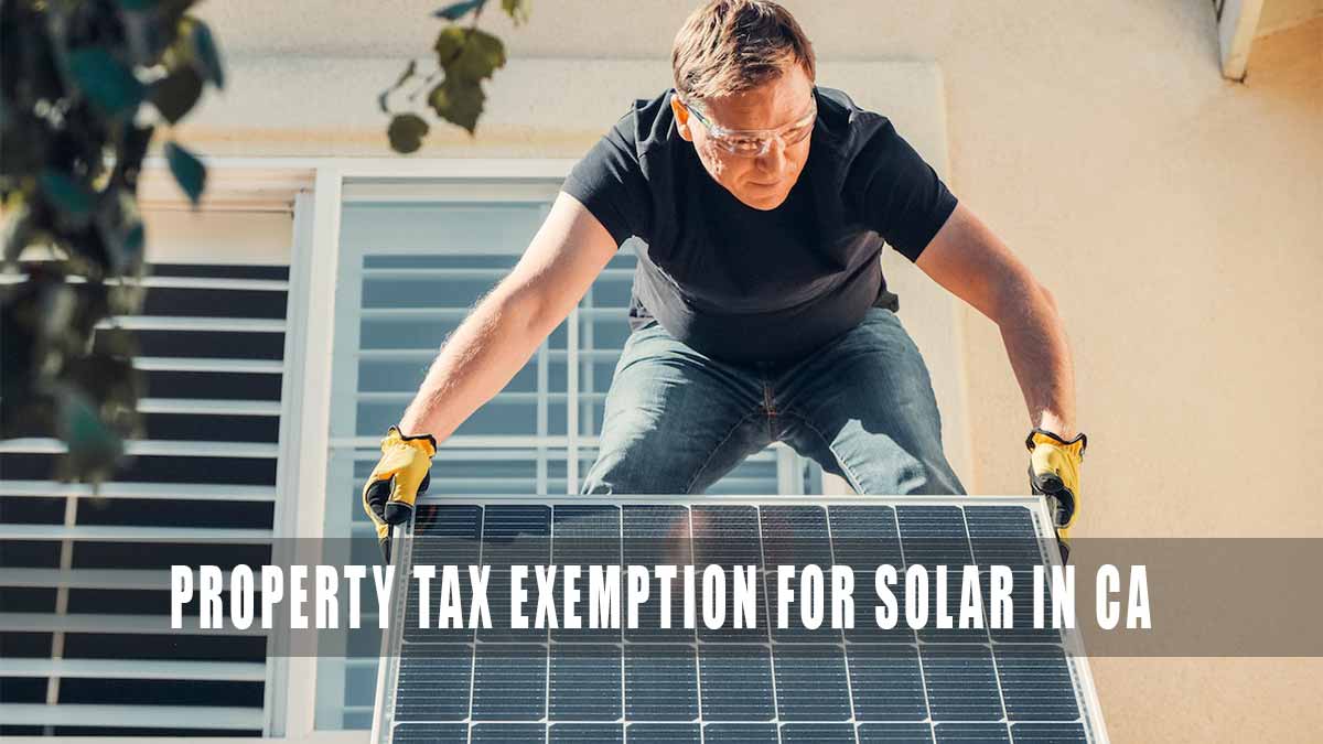 Property tax exemption for solar project in california