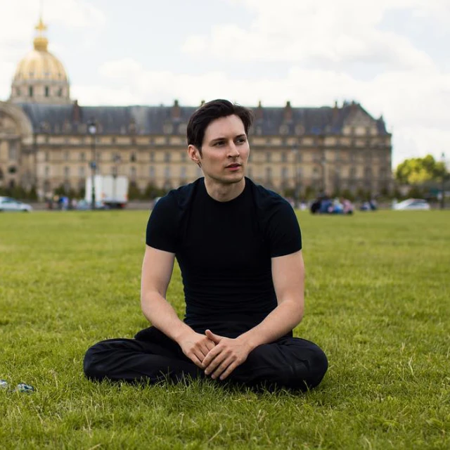 Pavel Durov Sitting in the field of University campus